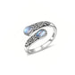 Vintage Adjustable Open Ring with Teardrop Glowing Zircon💧💍