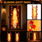 👻Hanging Halloween Ghost on Swing with Remote LED and Maple Leaves