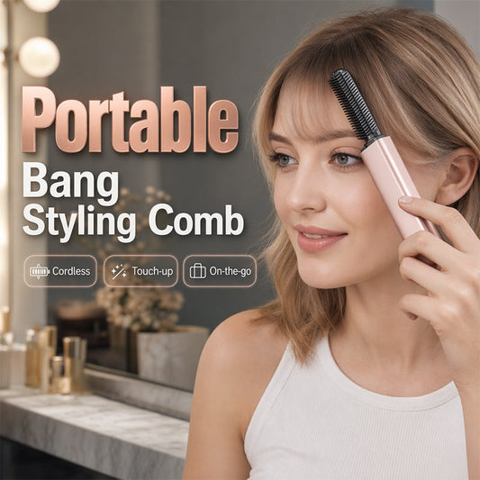 💇✨Portable Cordless Hair Straightening Comb – heats in 3 seconds, smooths bangs & flyaways anywhere. Quick, neat styling on the go! 🛡️✅