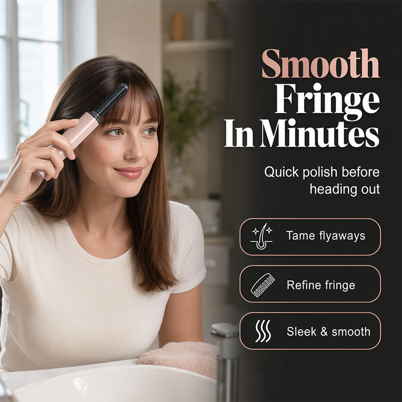 💇✨Portable Cordless Hair Straightening Comb – heats in 3 seconds, smooths bangs & flyaways anywhere. Quick, neat styling on the go! 🛡️✅