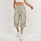 💖Women’s Lightweight Quick Dry Cargo Capri Trousers, Utility Everyday Outdoor Pants