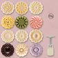 🎁Hand Press Mooncake Mold Set, Hand Pressure Pastry Cookie Stamps