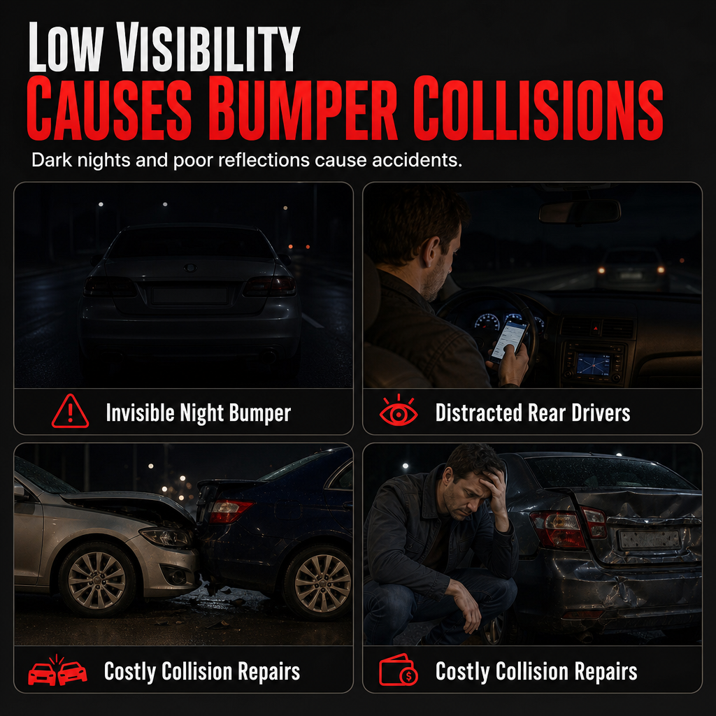 🚗 Reflective Car Sticker Strips for Trunk & Rear Bumper