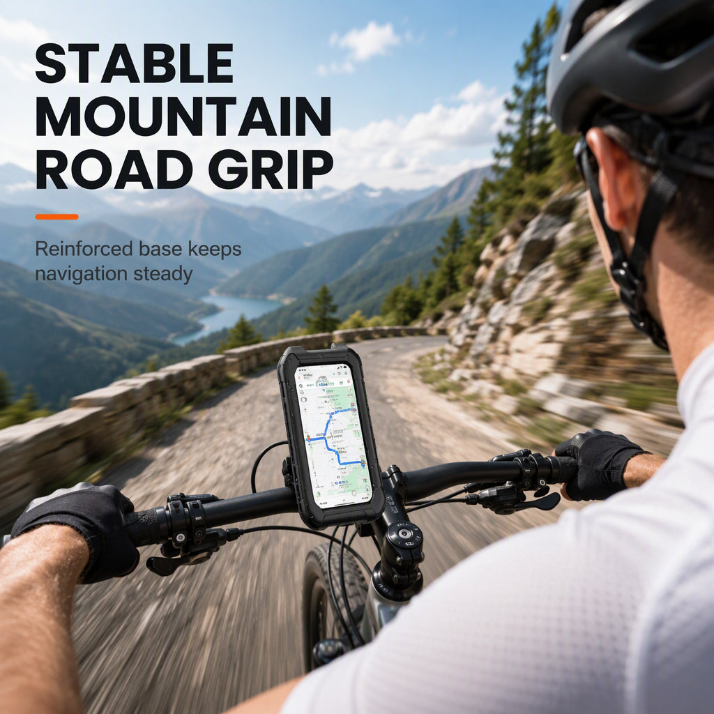 🚴 📱 Waterproof Bike Phone Mount – IPX6, Touch Screen & 360° Rotation – Secure Handlebar Navigation for Motorcycle & Bicycle 🌧️