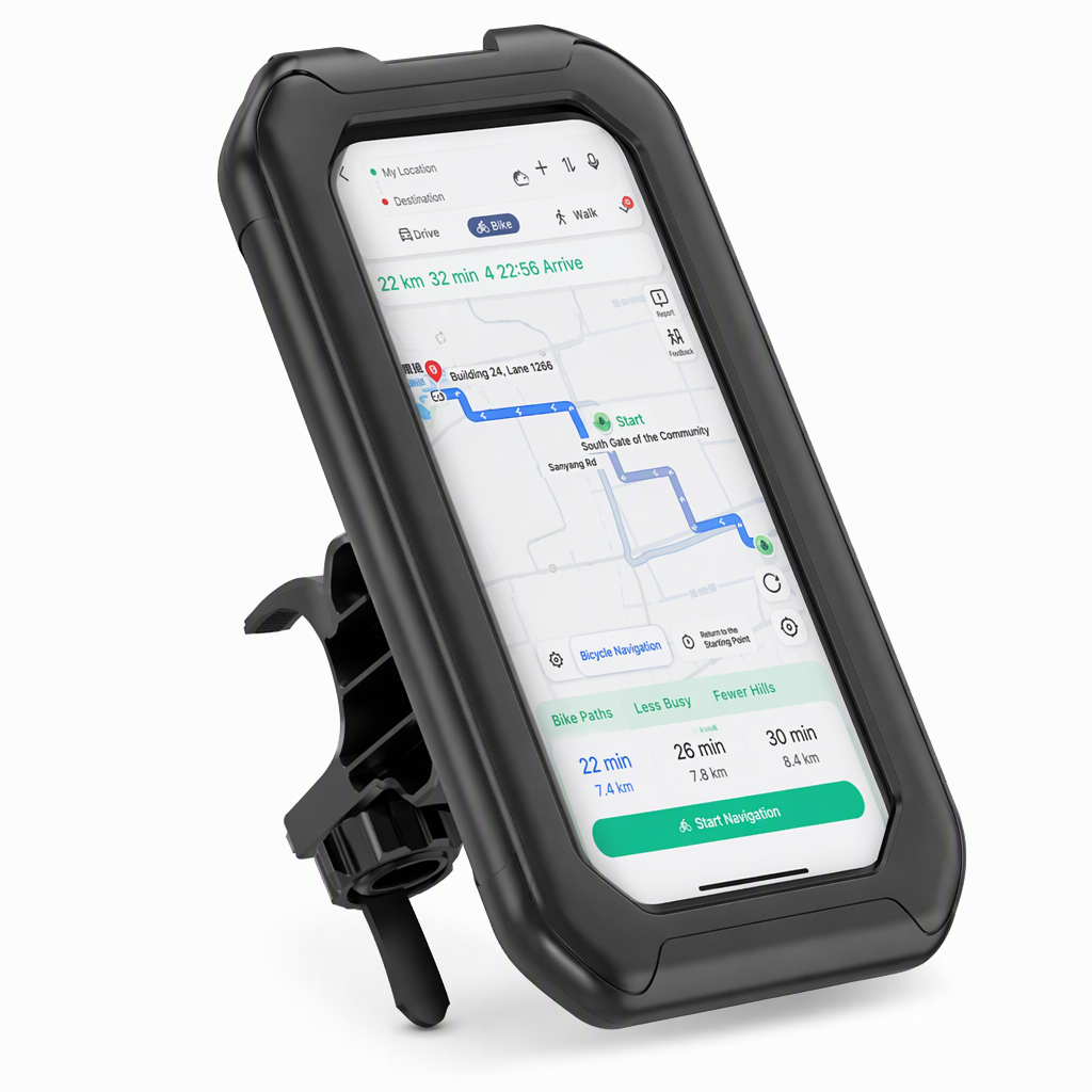 🚴 📱 Waterproof Bike Phone Mount – IPX6, Touch Screen & 360° Rotation – Secure Handlebar Navigation for Motorcycle & Bicycle 🌧️