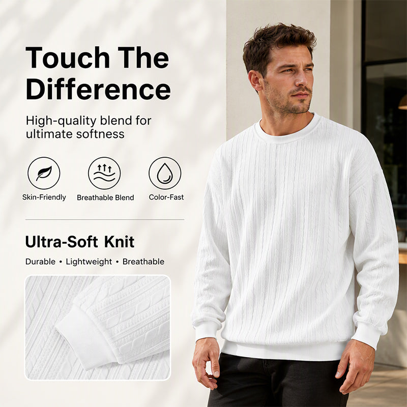 ✨Men's Cable Knit Crewneck Sweatshirt