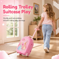 👑 ✨ 3-in-1 Princess Vanity Suitcase — 30 Makeup Toys & Rolling Trolley 🧳