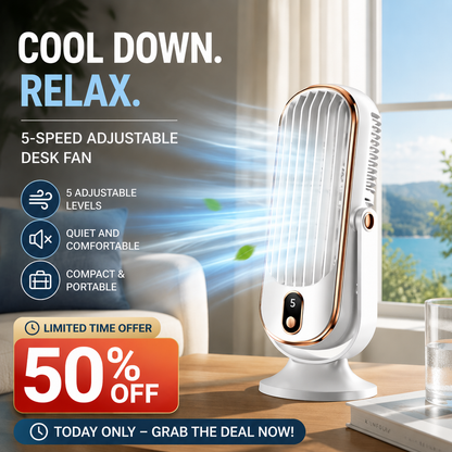 Portable Desktop Air Conditioner Fan with 5 Wind Speed