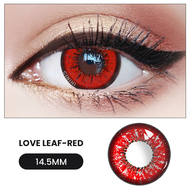 Love Leaf Red Cosmetic Colored Contact Lenses