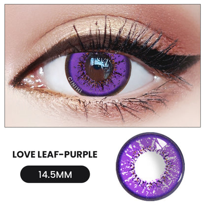 Love Leaf  Purple Cosmetic Colored Contact Lenses