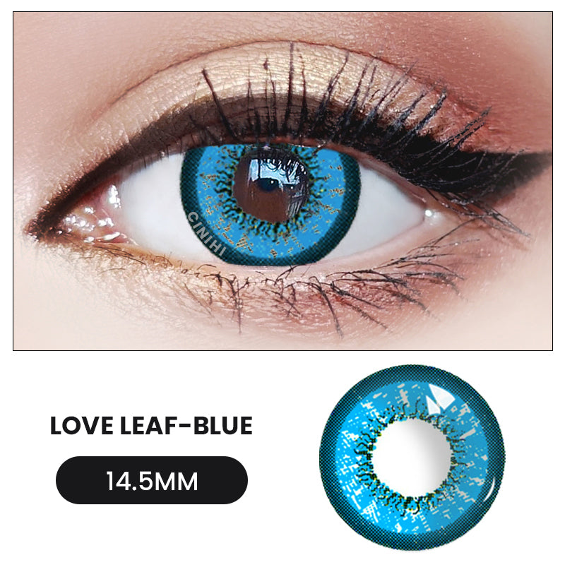 Love Leaf Blue Cosmetic Colored Contact Lenses