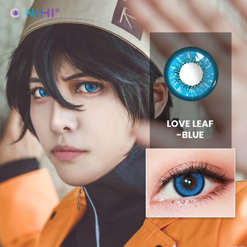 Love Leaf Blue Cosmetic Colored Contact Lenses