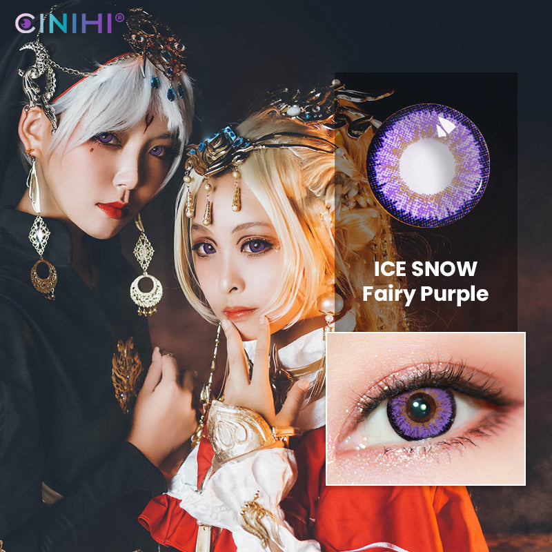 Ice Snow Tricolor Fairy Purple Cosmetic Colored Contact Lenses