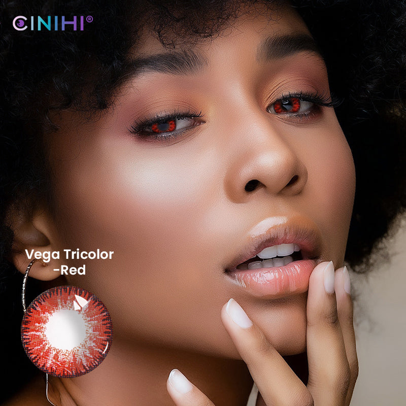 Vega Tricolor Red Cosmetic Colored Contact Lenses