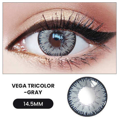 Vega Tricolor Gray Cosmetic Colored Contact Lenses