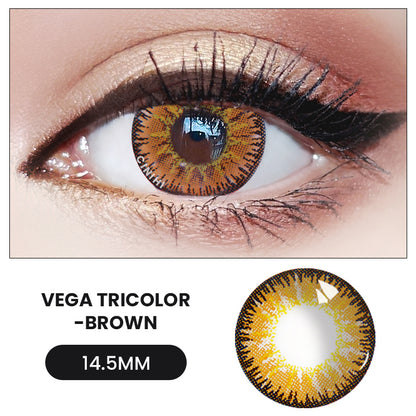 Vega Tricolor Brown Cosmetic Colored Contact Lenses