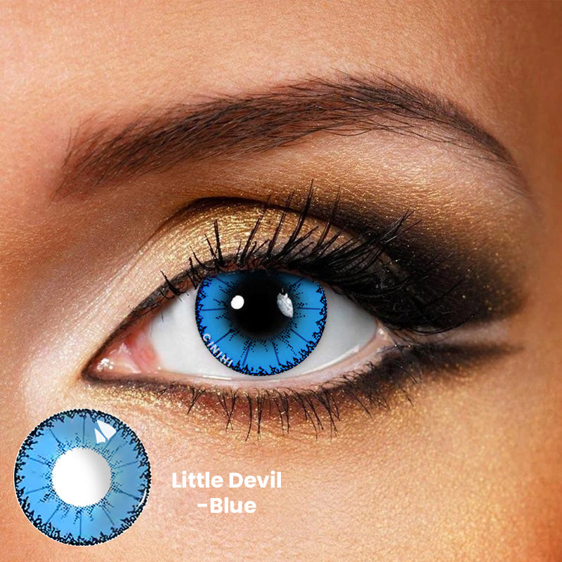 Little Devil Blue Cosmetic Colored Contact Lenses