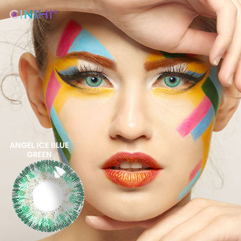 Angel Ice Blue Green Cosmetic Colored Contact Lenses