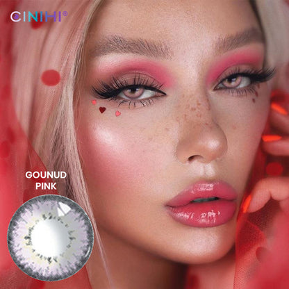 Gounud Pink Cosmetic Colored Contact Lenses