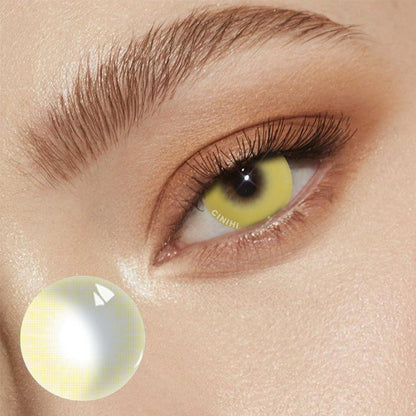 Aurora Yellow Green Cosmetic Colored Contact Lenses