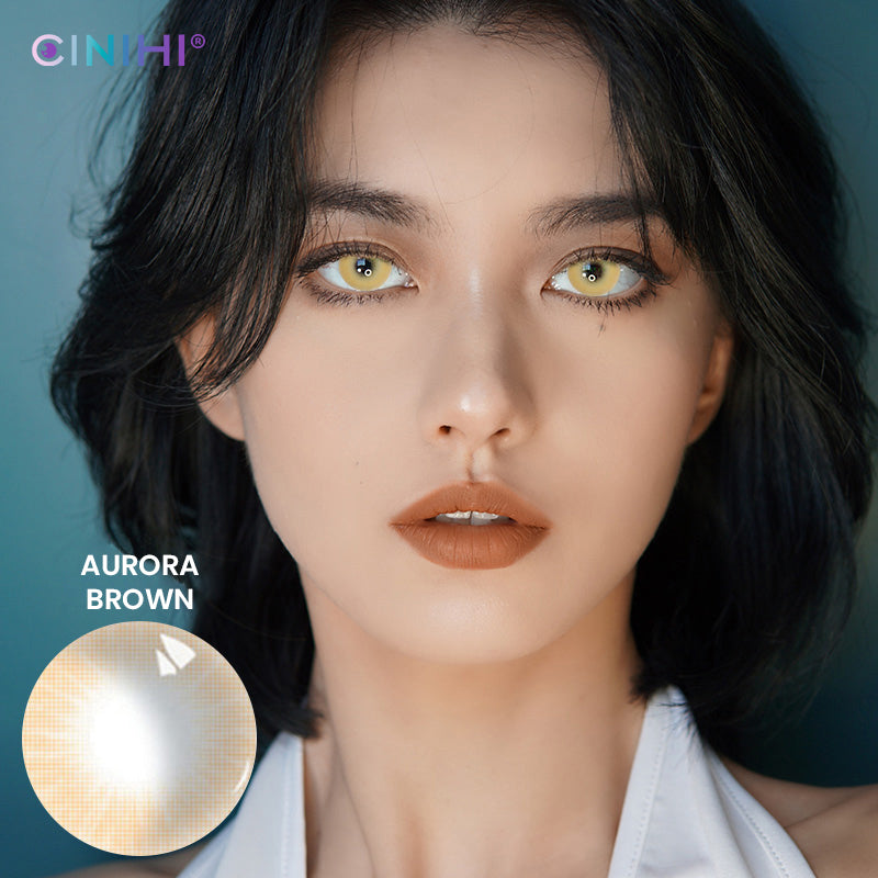 Aurora Brown Cosmetic Colored Contact Lenses