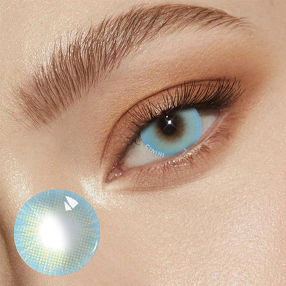 Aurora Blue Cosmetic Colored Contact Lenses