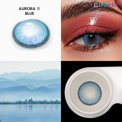 Aurora Ⅱ Blue Cosmetic Colored Contact Lenses