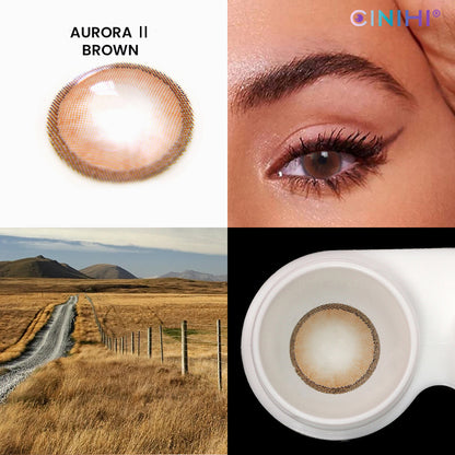 Aurora Ⅱ Brown Cosmetic Colored Contact Lenses