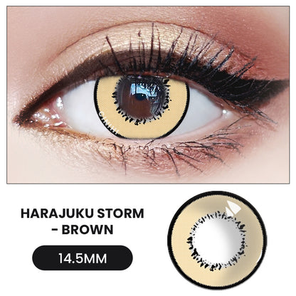 Harajuku Storm Brown Cosmetic Colored Contact Lenses