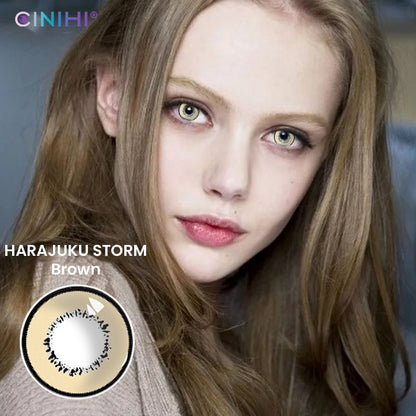 Harajuku Storm Brown Cosmetic Colored Contact Lenses