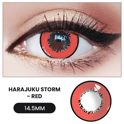 Harajuku Storm Red Cosmetic Colored Contact Lenses