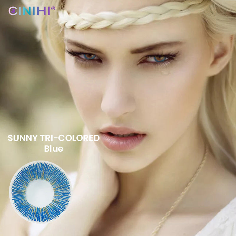 Sunny Tri-colored Blue Cosmetic Colored Contact Lenses