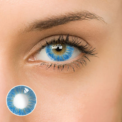 Sunny Tri-colored Blue Cosmetic Colored Contact Lenses