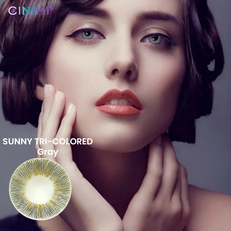 Sunny Tri-colored Gray Cosmetic Colored Contact Lenses