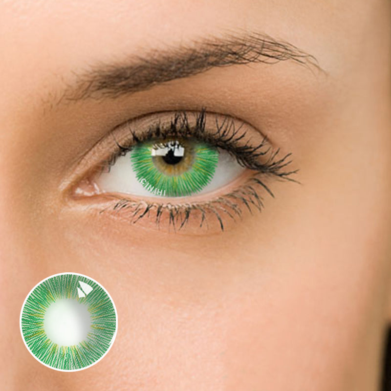 Sunny Tri-colored Green Cosmetic Colored Contact Lenses