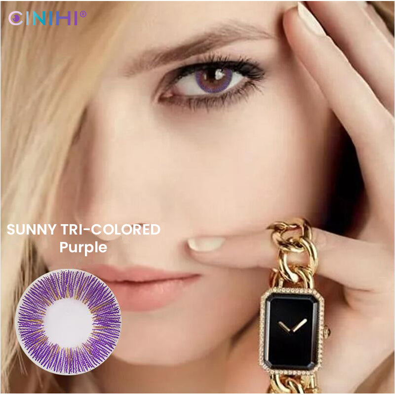 Sunny Tri-colored Purple Cosmetic Colored Contact Lenses