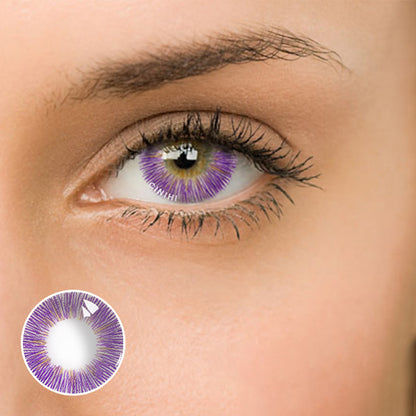 Sunny Tri-colored Purple Cosmetic Colored Contact Lenses