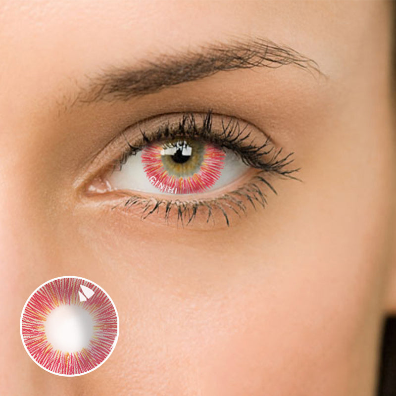 Sunny Tri-colored Red Cosmetic Colored Contact Lenses