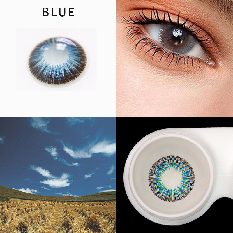 Dandelion Blue Cosmetic Colored Contact Lenses