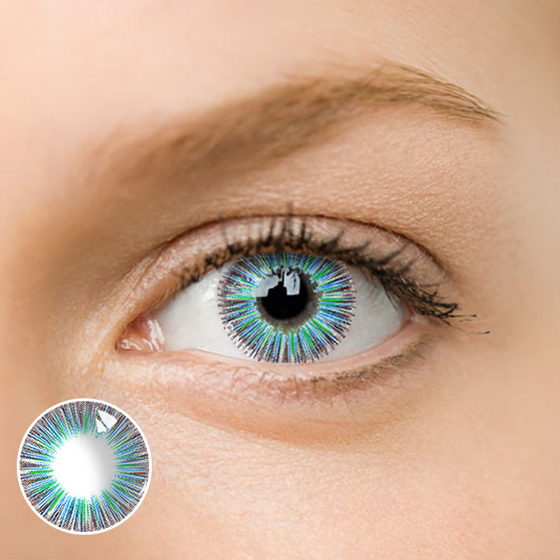 Dandelion Blue Cosmetic Colored Contact Lenses