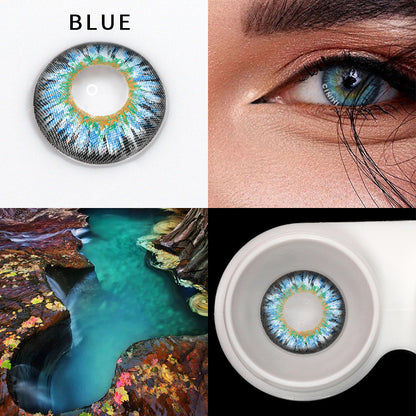 Milk Powder Blue Cosmetic Colored Contact Lenses