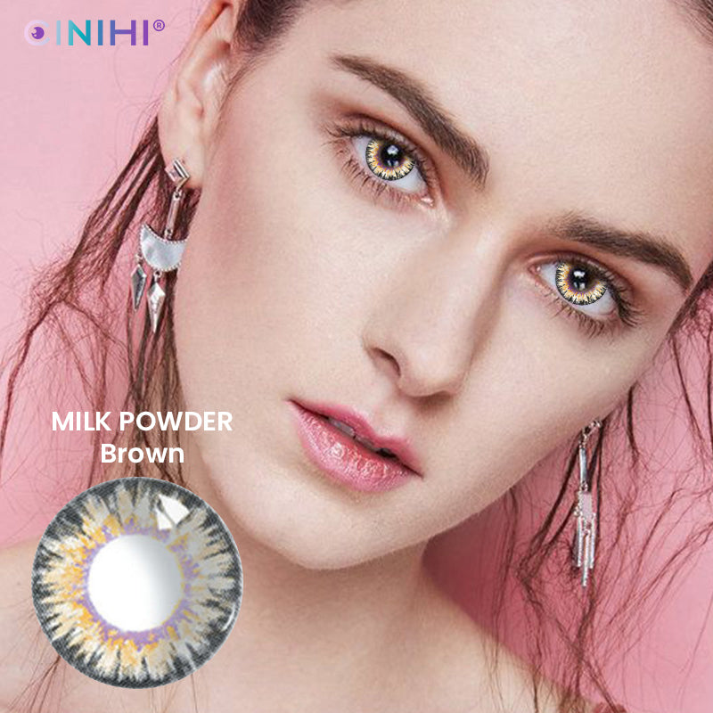 Milk Powder Brown Cosmetic Colored Contact Lenses